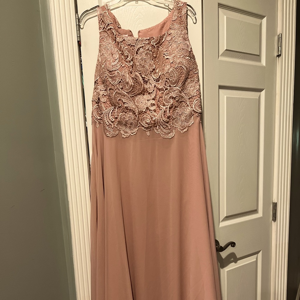 Jj’s House wedding - mother of bride dress and cover dusty rose